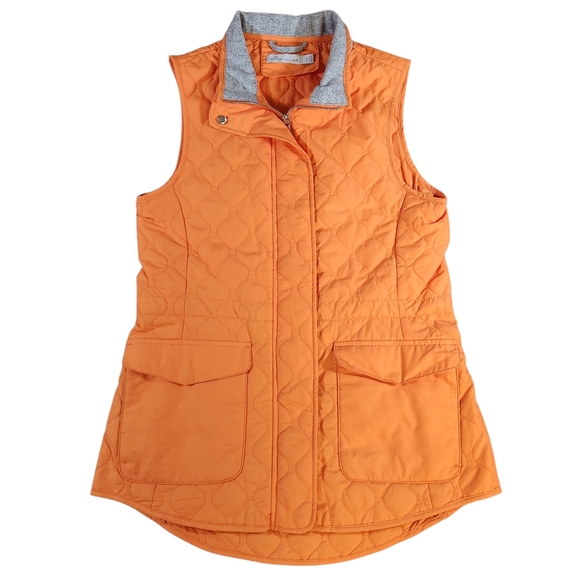Peter Millar Jackets & Blazers - Peter Millar Addison Vest Women Small Orange Quilted Wind Resistant Golf Sports